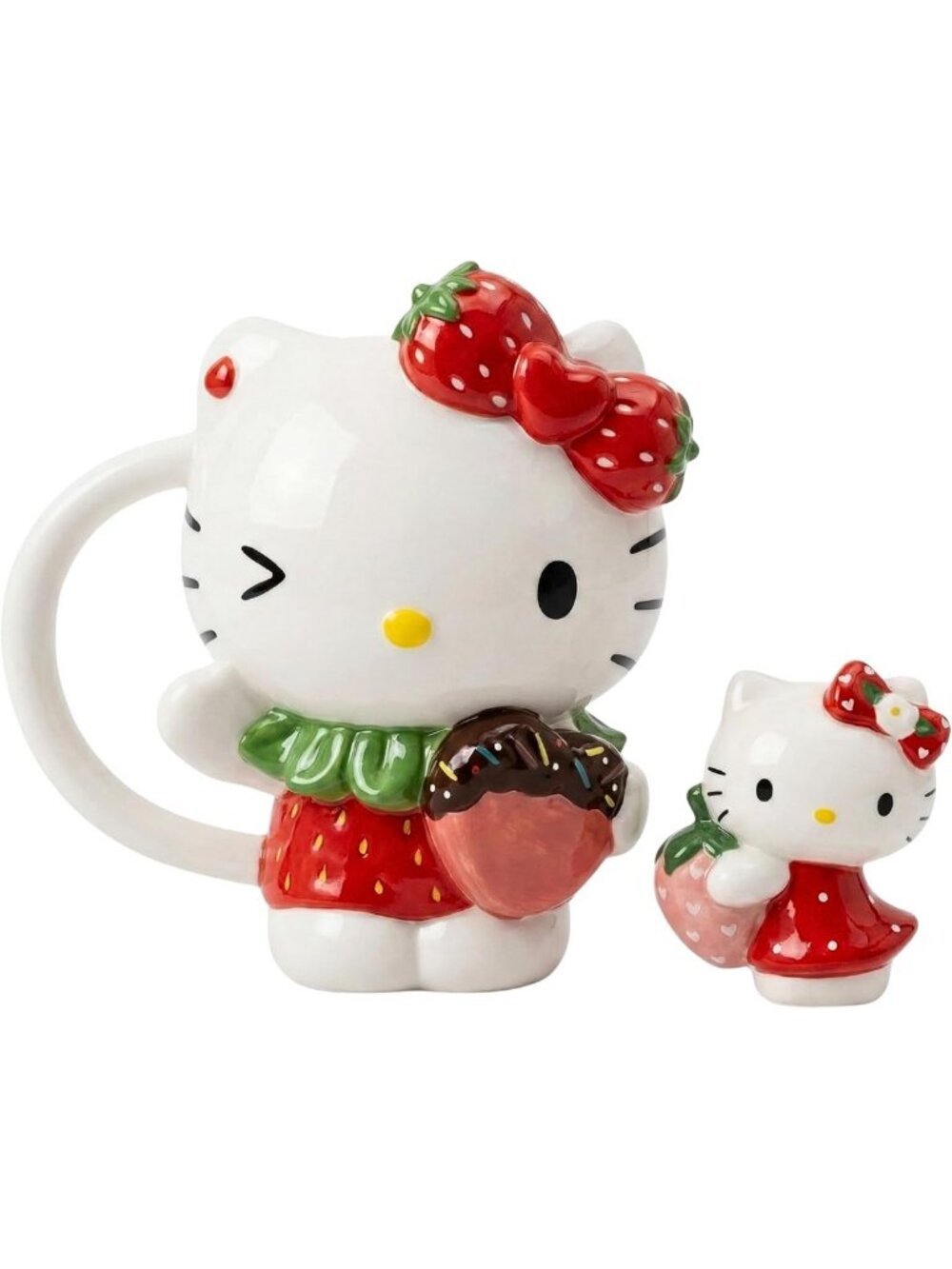 Cute Hello Kitty Ceramic Mug & Figurine Gift Set - Perfect Home & Kitchen
